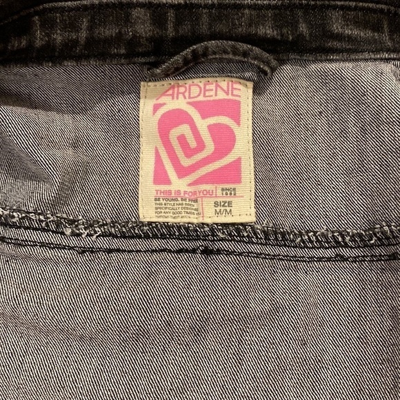 Vintage Ardene Black Jean Jacket Stud Embellished Full Zip (Size Medium) Women’s - Picture 8 of 14